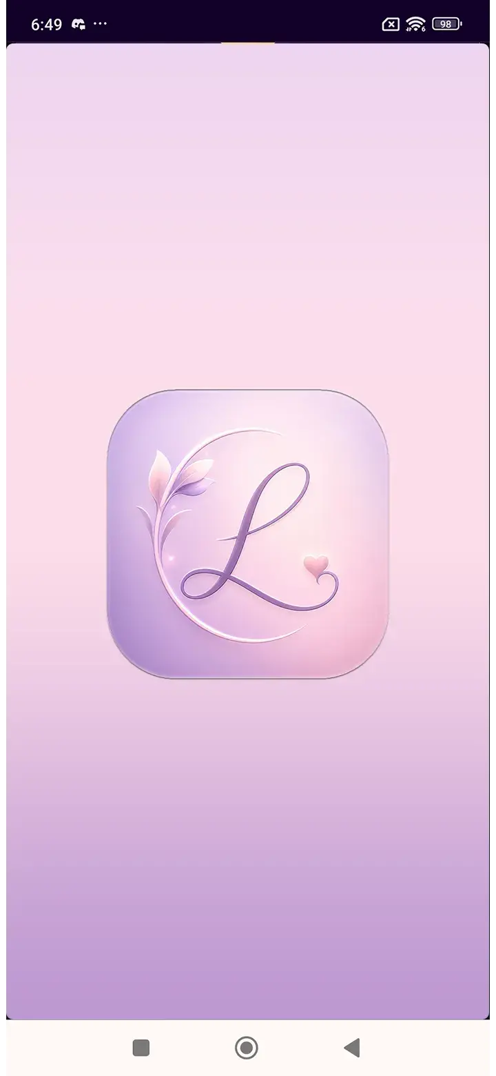 Écran de démarrage de l’application privée Lila